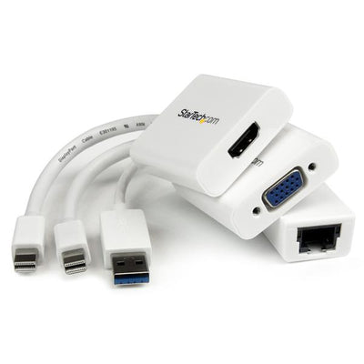 STARTECH CONSIG KIT ADAPTADORES MACBOOK AIR CABL MINI DP A VGA HDMI USB A RED