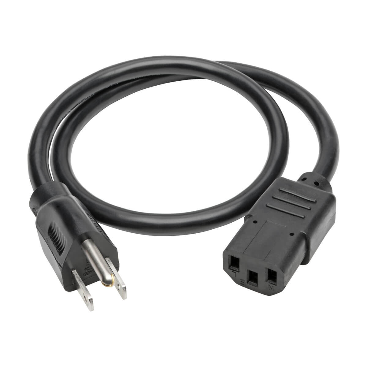 Cable de Alimentación Universal para Computadora 13A Tripp Lite P006-002-13A, NEMA 5-15P Macho - C13 Coupler Hembra, 61cm, Negro