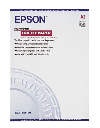 EPSON PAPEL PHOTO QUALITY INK JET PAPR 30 HOJAS TAM A2 16.38IN X 23.17IN