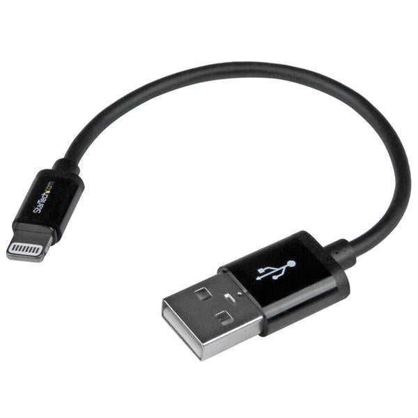 STARTECH CONSIG CABLE 15CM LIGHTNING APPLE A CABL USB NEGRO PARA IPHONE