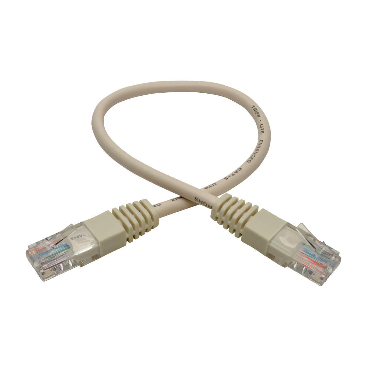 Cable Patch Tripp Lite Moldeado N002-001-WH, Cat5e UTP RJ-45 Macho - RJ-45 Macho, 30.5cm, Blanco