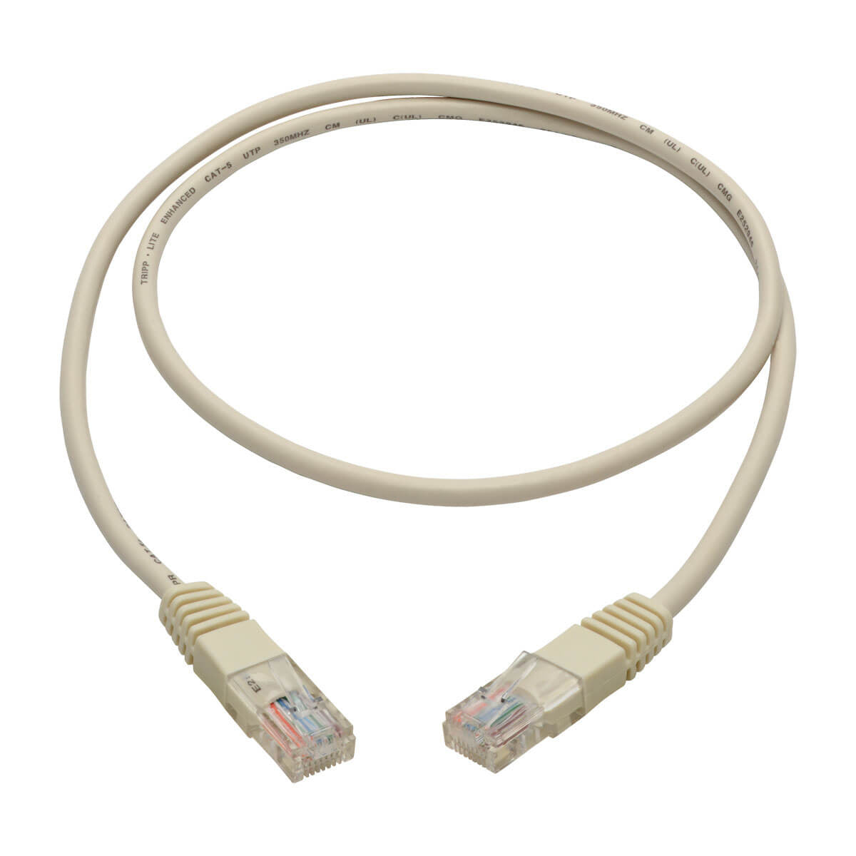 Cable Patch Moldeado Tripp Lite N002-003-WH, Cat5e UTP, RJ-45 Macho - RJ-45 Macho, 91cm, Blanco