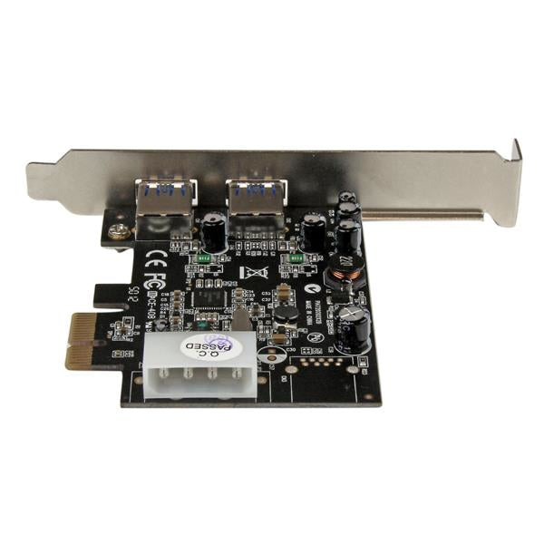 Adaptador tarjeta controladora PCI express STARTECH PCI-E 2 puertos USB 3.0 (5Gbps) con Alimentación Molex y UASP
