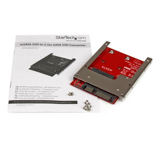 STARTECH CONSIG ADAPTADOR CONVERTIDOR DE SSD CARR MSATA A SATA DE 2.5 PULGADAS