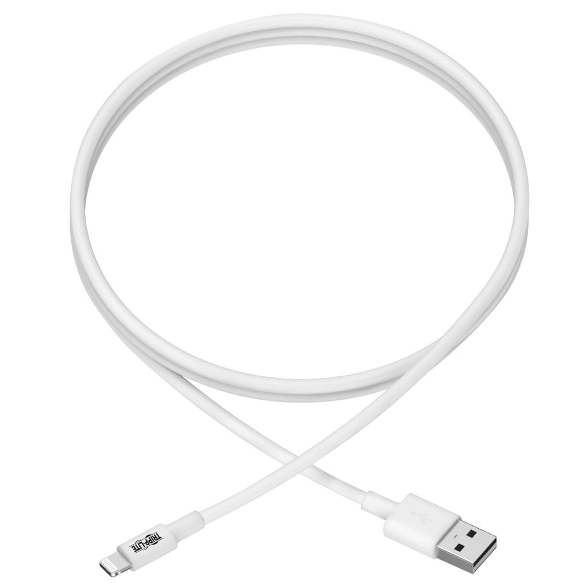 Cable de Carga Certificado Tripp Lite M100-003-WH, MFi Lightning Macho - USB A Macho 2.0, 91.4cm, Blanco, para iPhone/iPad/iPod