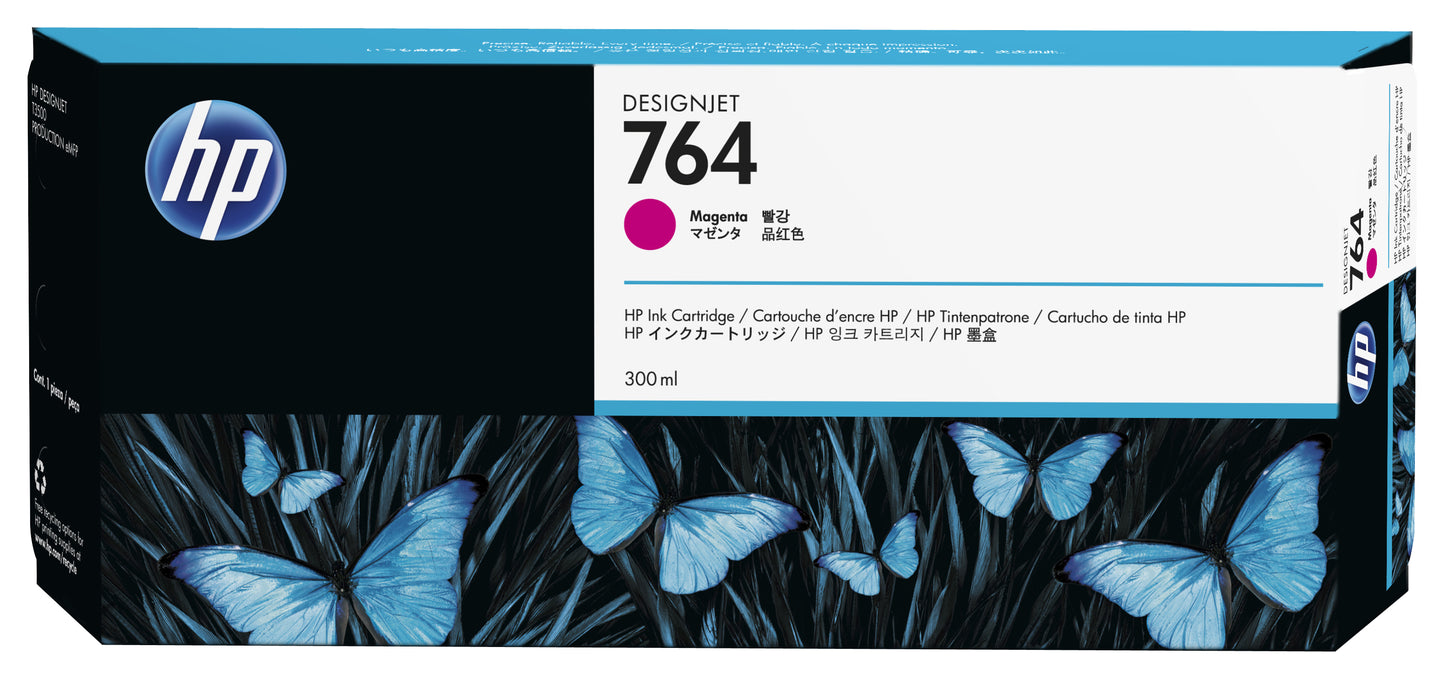 HP INC. HP 764 MAGENTA 300ML INK TINTA AMPLIO FORMATO C1Q14A