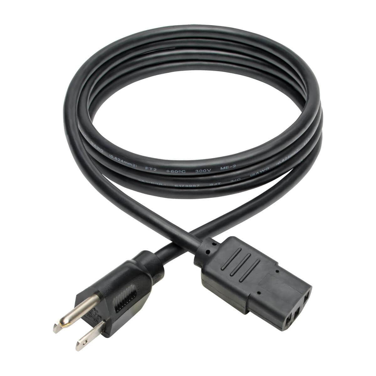 TRIPPLITE CONSIG. CABLE ALIMENTACION COMPUTADORA CABL PC 10A 18AWG NEMA 5-15P/C13 1.8.M