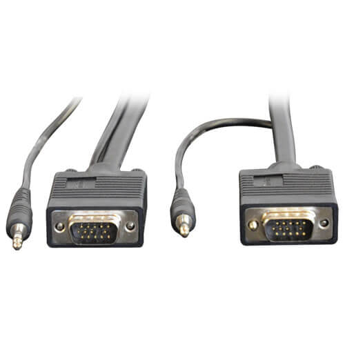 Cable Coaxial para Monitor Tripp Lite P504-010, VGA (D-Sub) Macho - VGA (D-Sub) Macho, 3 Metros, Negro