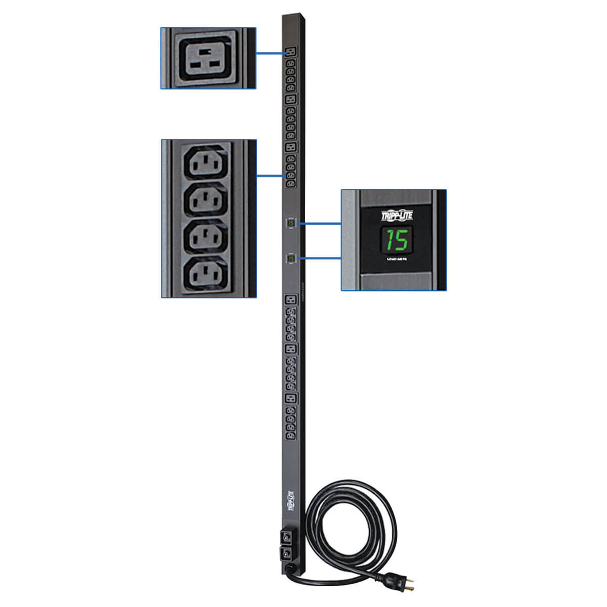 PDU MONOFOISICO CON MEDIDOR PERP DIGITAL 5 5 8KW 30A 208 240V INST