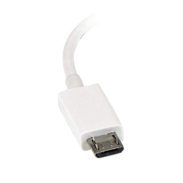 STARTECH CONSIG CABLE ADAPTADOR MICROUSB A USB ADAP OTG BLANCO 12CM MACHO A HEMBRA .