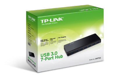 TP-LINK HUB DE 7 PUERTOS USB 3.0 12V/2 PERP ADAPTADOR DE ENERGIA INCL