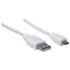 INTRACOM CABLE USB 2.0 A-MICRO B 1.0M CABL BLANCO