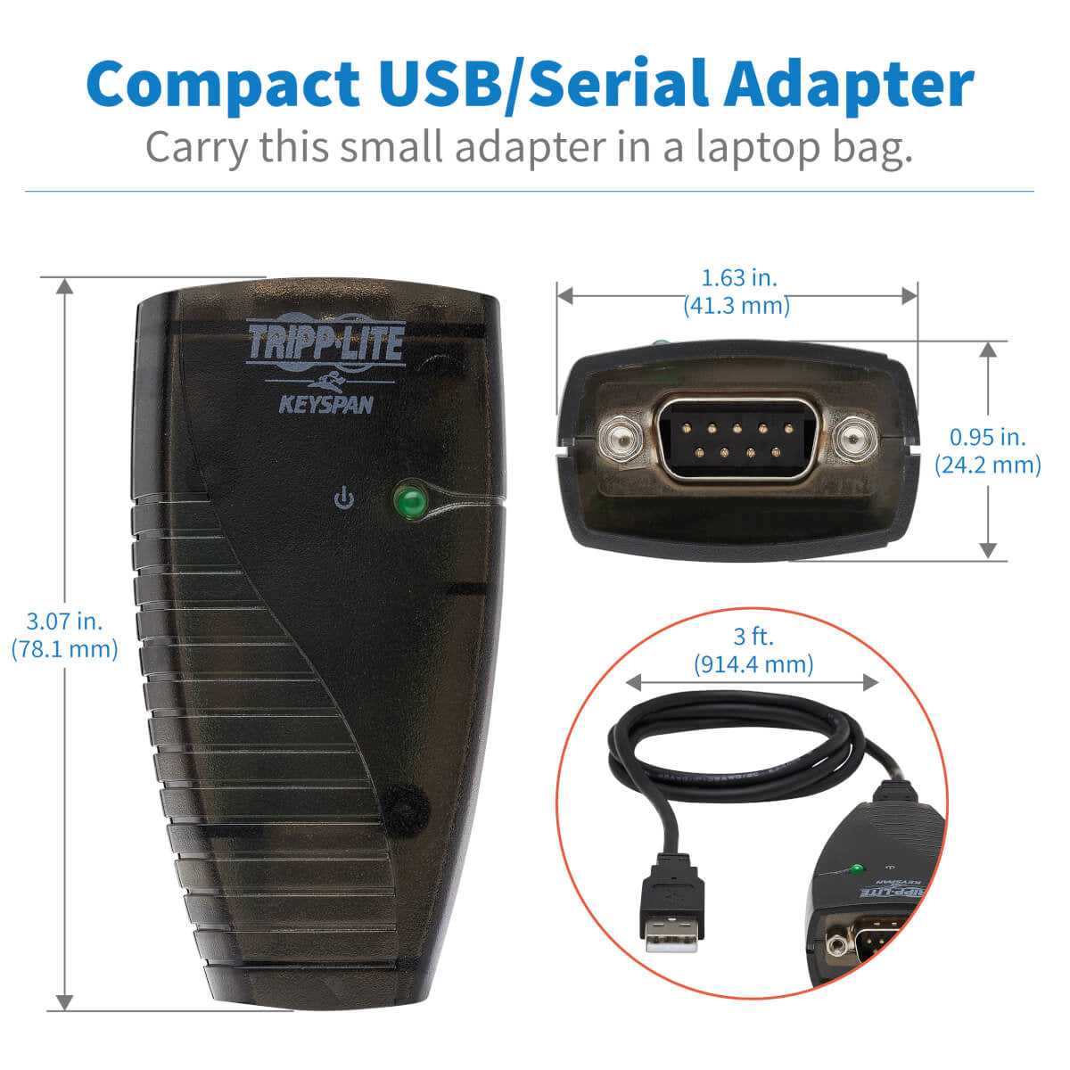 Adaptador Keyspan de Alta Velocidad Tripp Lite USA-19HS, USB A Macho - Serial Macho