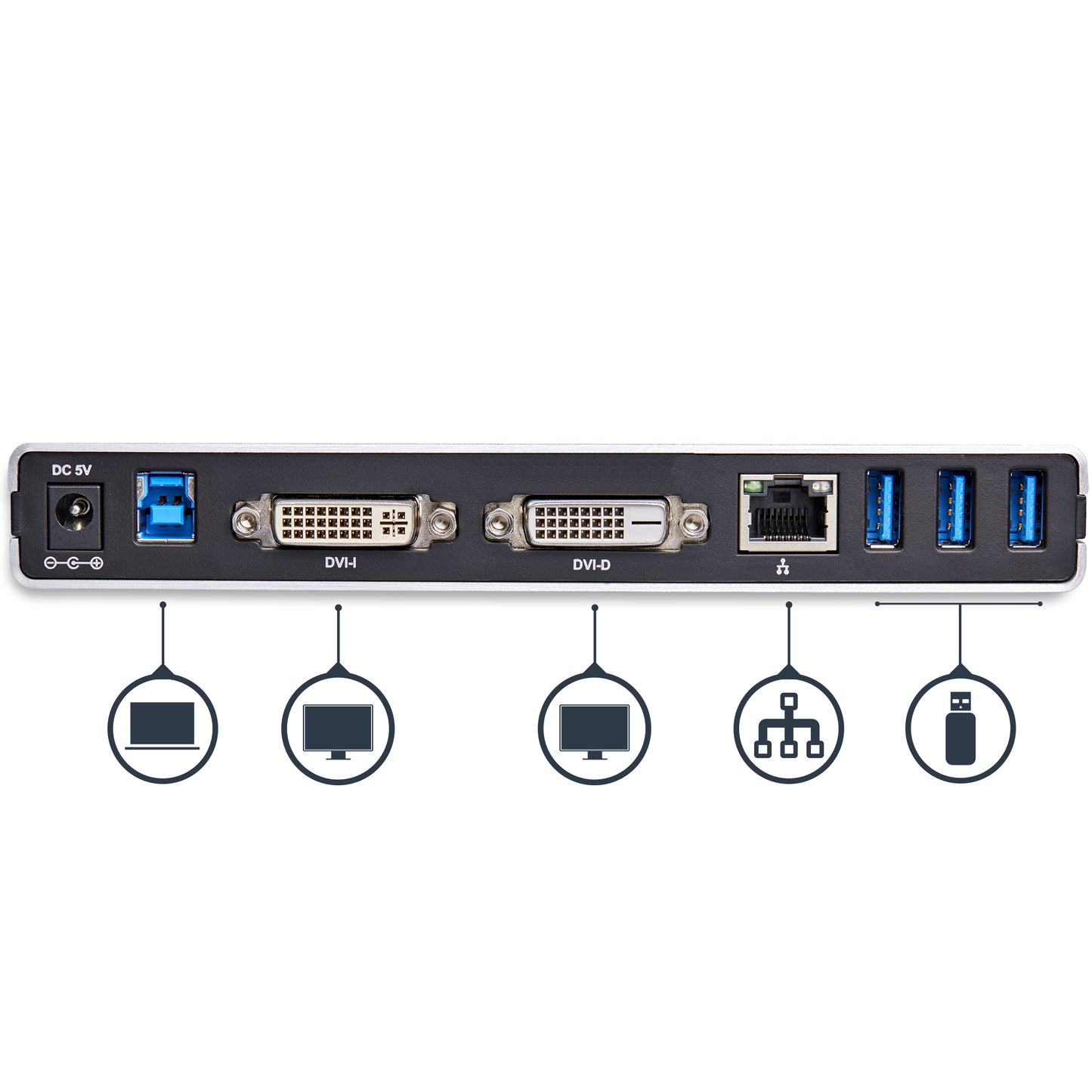 STARTECH CONSIG REPLICADOR DE PUERTOS USB 3.0 DOCK UNIVERSAL HDMI VGA DVI ETHERNET .