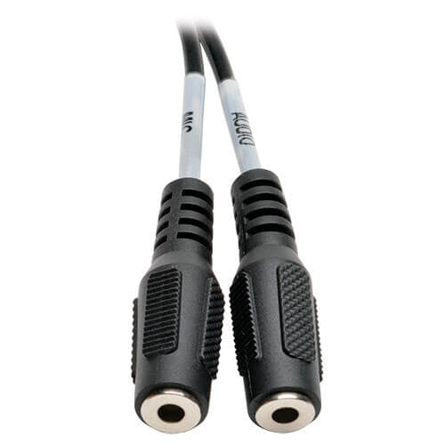 Cable Divisor de Audifonos Tripp Lite P318-06N-MFF, 3.5mm Macho - 2x 3.5mm Hembra, 15cm, Negro