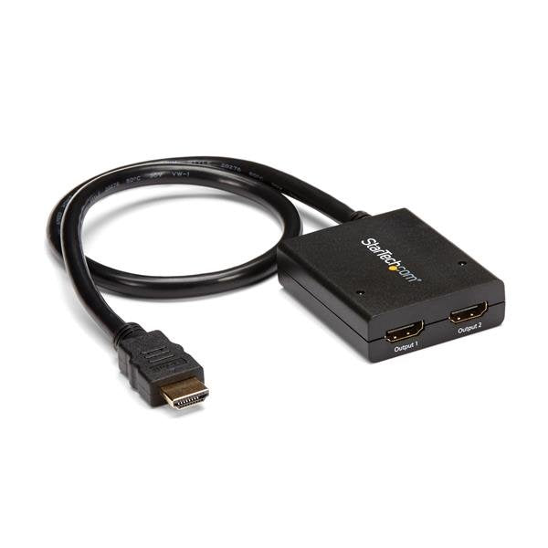 StarTech, Divisor de Video HDMI de 2 Puertos, Splitter HDMI 4k 30Hz de 2x1 Alimentado por USB, a 30Hz, 3840 × 2160, Entrada HDMI