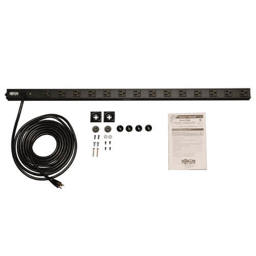 PDU Monofásico Básico Tripp Lite PDUV15, 15A 120V, para Instalación Vertical de 0U en Rack