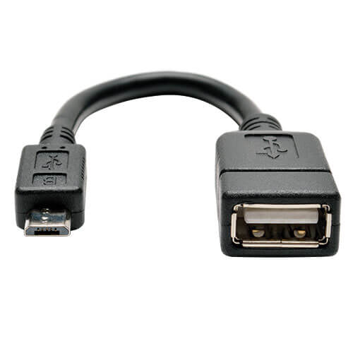 TRIPPLITE CONSIG. CABLE MICRO USB B DE 5 PINES ADAP A USB A OTG M/H 15.2CM