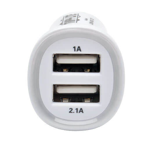 Tripp Lite Cargador para Auto, 2x USB 2.0, 5V, Blanco