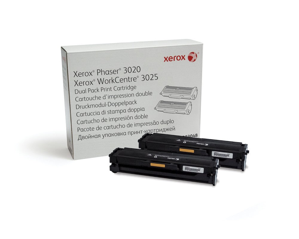 XEROX SUPP A4 MON PAQUETE DUAL TONER P/PHASER TONR 3020/WORKCENTRE 3025 3.000 IMPS