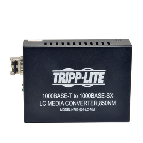 Convertidor de Medios Tripp Lite N785-001-LC-MM, Ethernet Gigabit a Fibra Multimodo LC, 550 Metros, 1000Mbit/s