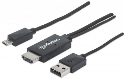 INTRACOM CABLE MHL MICRO USB A HDMI CABL USB-A P/ALIMENTACION