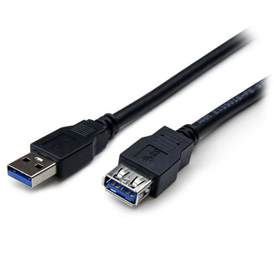 Cable StarTech.com USB3SEXT2MBK, Cable Extensor USB Macho - USB Hembra, 2 Metros, Negro