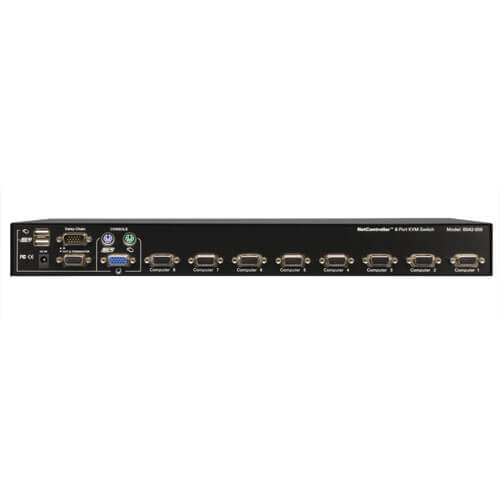 Tripp Lite by Eaton KVM USB/PS2 de 8 Puertos de 1U para instalar en Rack con Menú en Pantalla, KVM para instalación 1U en rack, con 8 puertos NetController