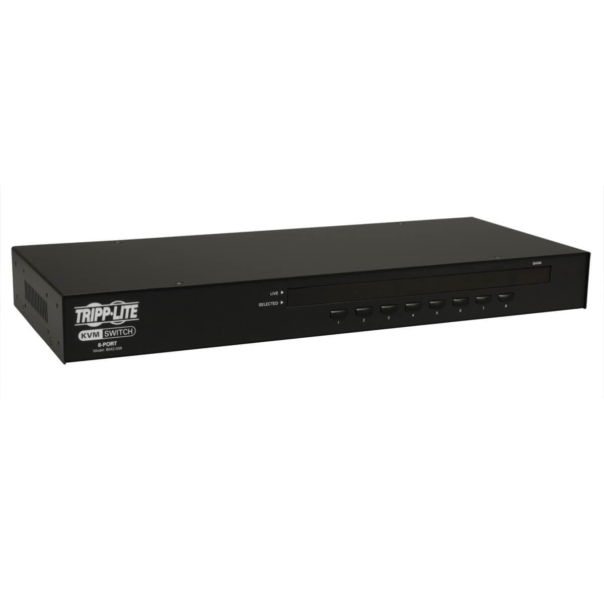 Tripp Lite by Eaton KVM USB/PS2 de 8 Puertos de 1U para instalar en Rack con Menú en Pantalla, KVM para instalación 1U en rack, con 8 puertos NetController