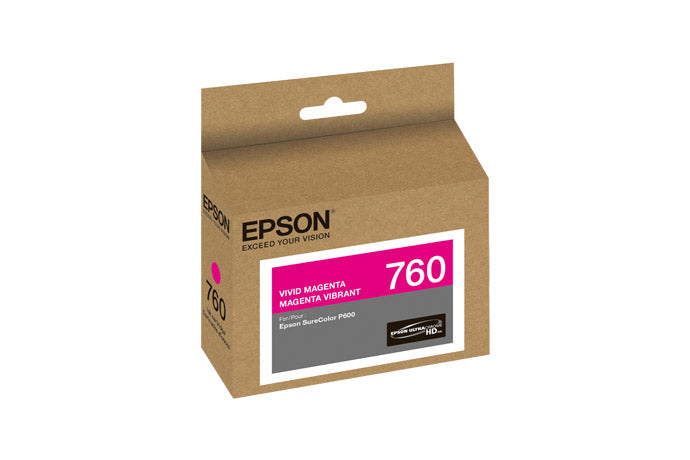 T760320 Cartucho Epson T760 Magenta Vivo 25.9ml, 4000 Páginas