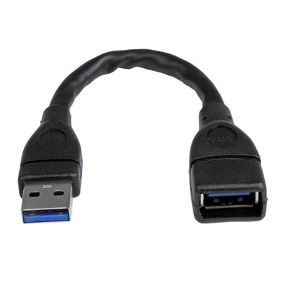 STARTECH CONSIG CABLE DE 15CM EXTENSOR USB 3.0 ADAP USB SUPERSPEED NEGRO