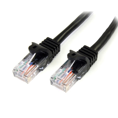 STARTECH CONSIG CABLE 2M NEGRO RED 100MBPS CABL CAT5E ETHERNET RJ45 SNAGLESS