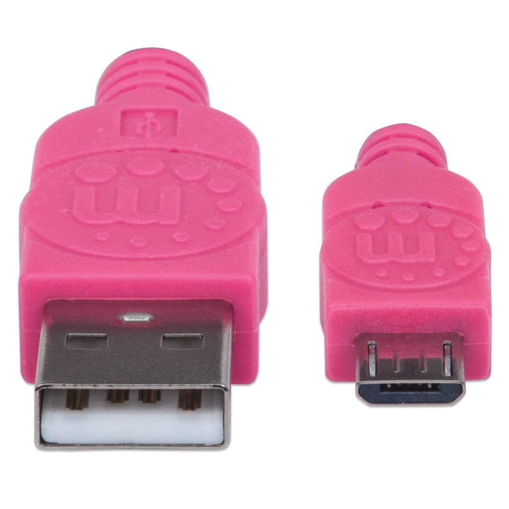 INTRACOM CABLE USB V2 A-MICRO B BOLSA CABL TEXTIL 1.0M ROSA/MORADO.