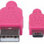 INTRACOM CABLE USB MICRO B 1.0M CABL COLOR ROSA/MORADO
