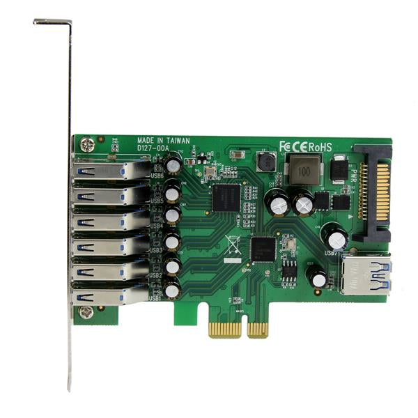 Adaptador tarjeta PCI Express STARTECH de 7 puertos USB 3.0 (5Gbps) con perfil bajo o completo - 7