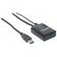 INTRACOM HUB USB 4 PUERTOS VELOCIDAD 3.0PERP CON FUENTE COLOR NEGRO