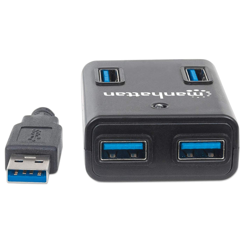 INTRACOM HUB USB 4 PUERTOS VELOCIDAD 3.0PERP CON FUENTE COLOR NEGRO