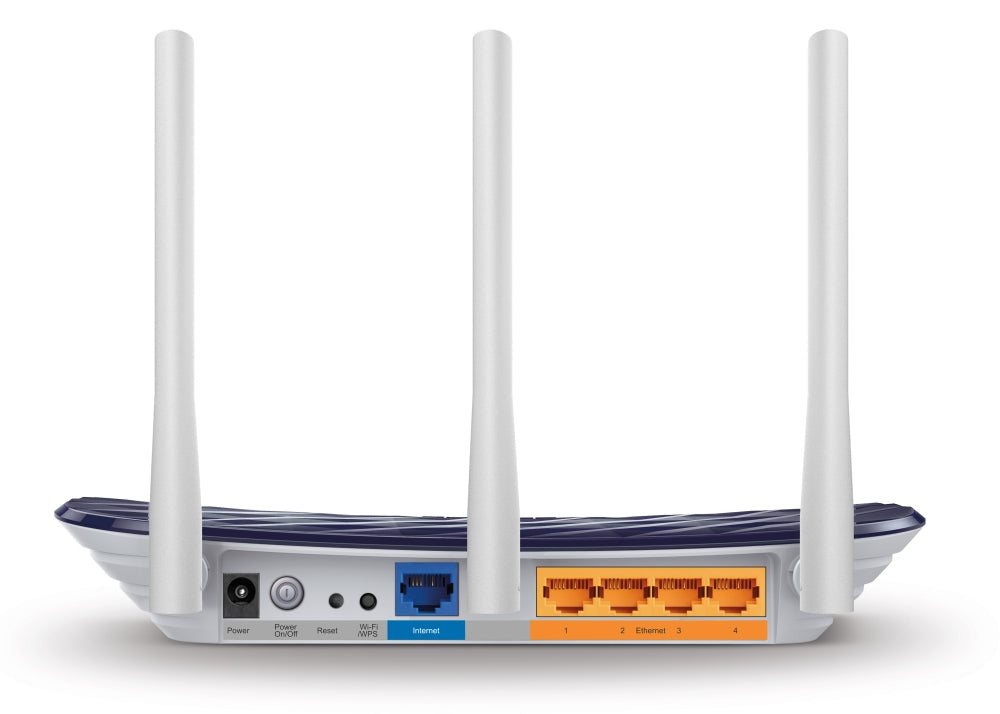 Router TP-Link Fast Ethernet de Banda Dual Archer C20 AC750, Inalámbrico, 433Mbit/s, 5x RJ-45, 2.4/5GHz, con 3 Antenas Externas