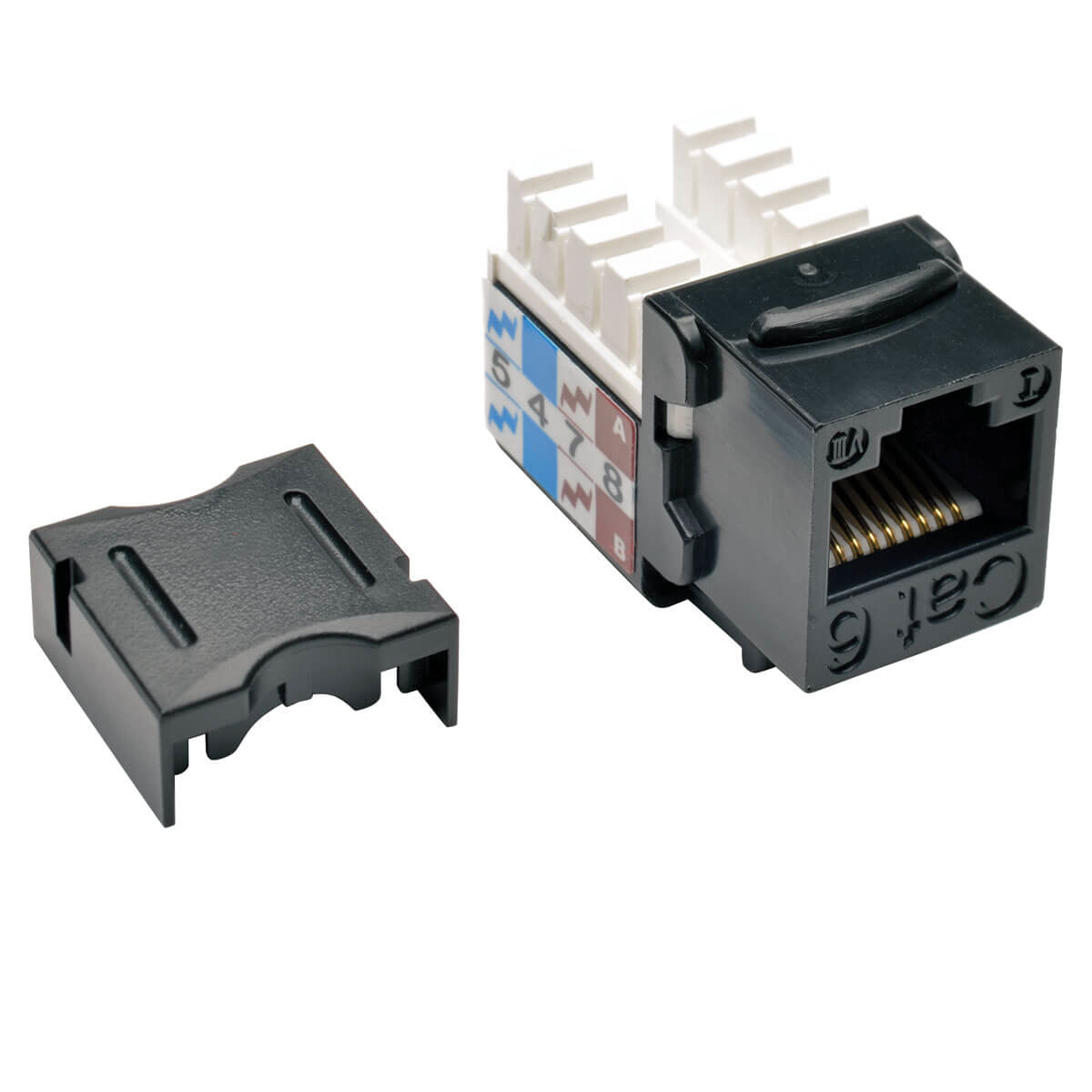 Conector Módulo Keystone Tripp Lite N238-010-BK, Jack Punch Down 110 Cat6/Cat5e, Negro, 10 Piezas