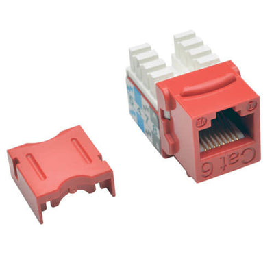 Jack Enchufe Keystone Tripp Lite N238-025-RD, Punch Down 110 Cat6/Cat5e, Rojo, 25 Piezas