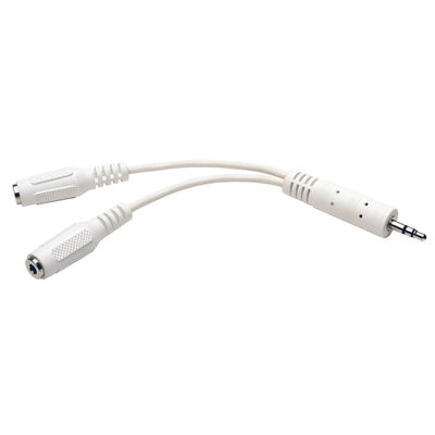 Adaptador Divisor de Cable Audio Tripp Lite P313-06N-WH, 3.5mm Macho, 2x 3.5mm Hembra, 15cm, Blanco