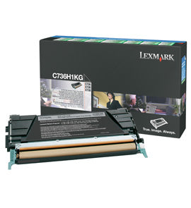 C736H1KG Tóner Lexmark Programa Retorno Negro, 12.000 Páginas