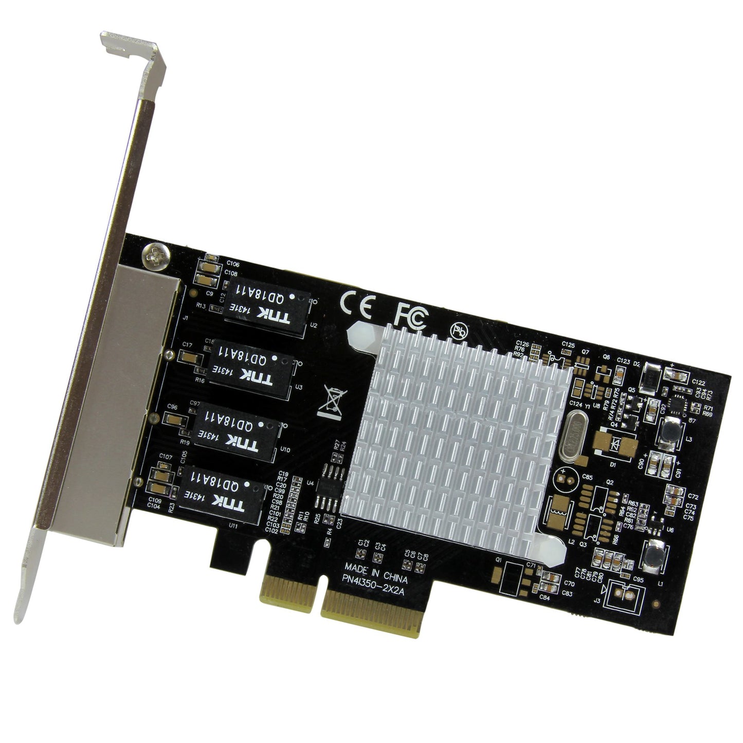 Tarjeta de Red StarTech.com PCI Express Ethernet Gigabit con 4 Puertos RJ-45 Chipset Intel i350