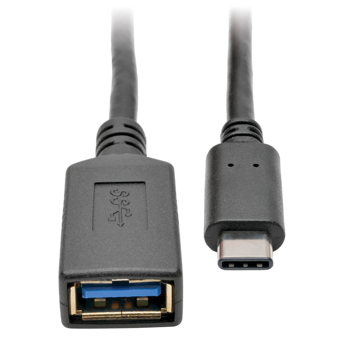 Cable Tripp Lite U428-06N-F, USB C Macho - USB A Hembra, 15.2cm, Negro