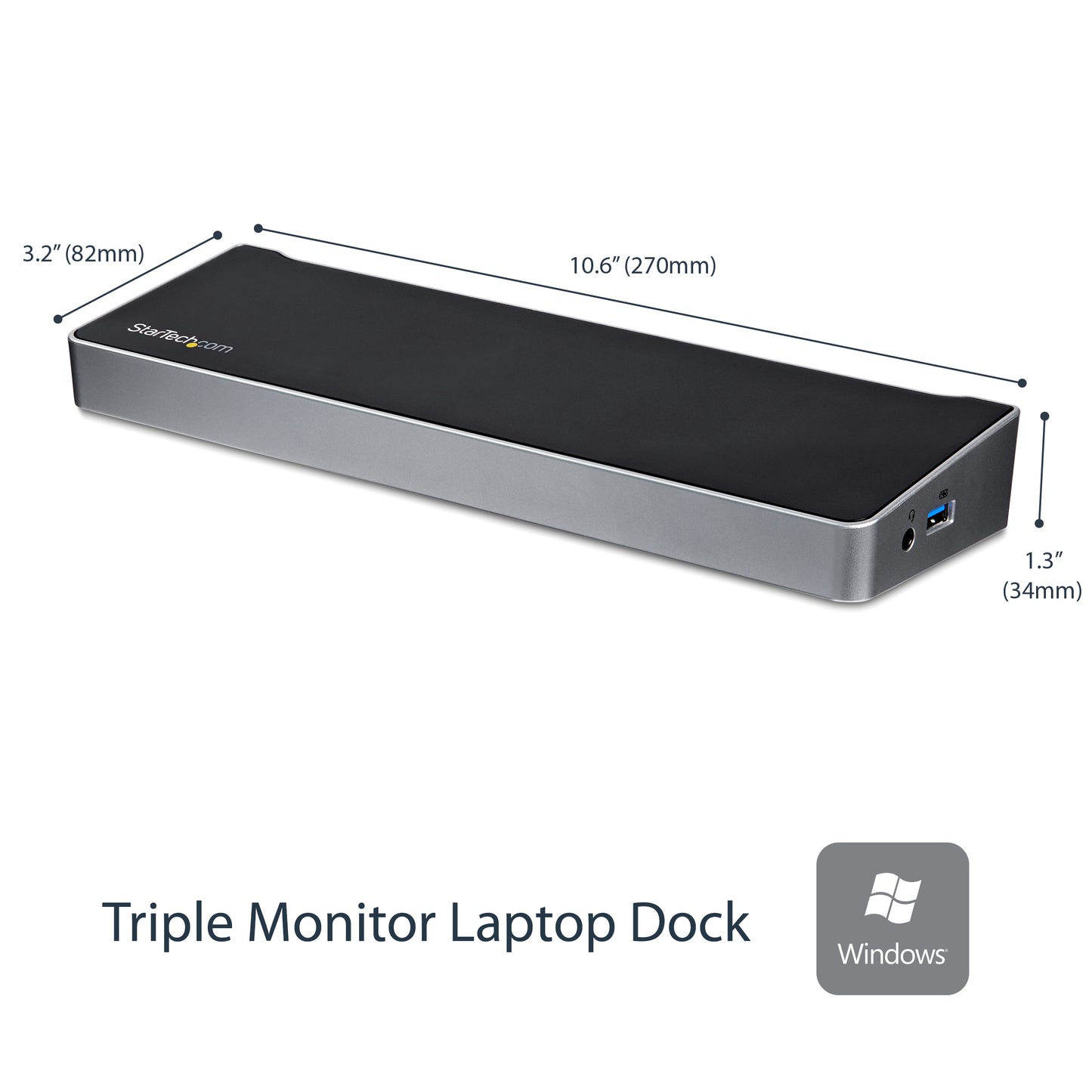 REPLICADOR DE PUERTOS USB 3.0 DOCK TRIPLE PARA LAPTOP .