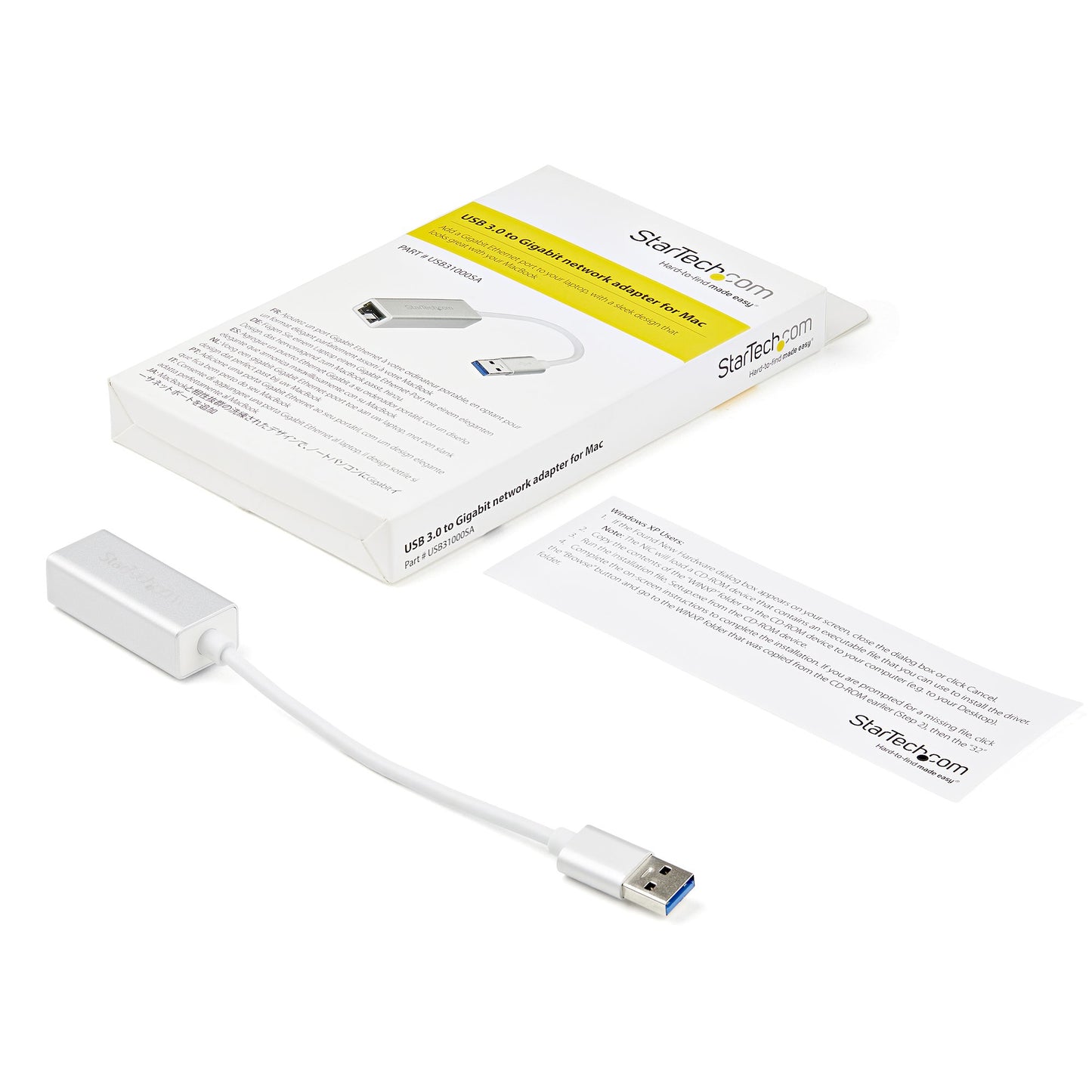 StarTech.com Adaptador de Red Ethernet Gigabit Externo USB 3.0 - Plateado - USB 3.1 - 1 Puerto(s) - 1 - Par trenzado