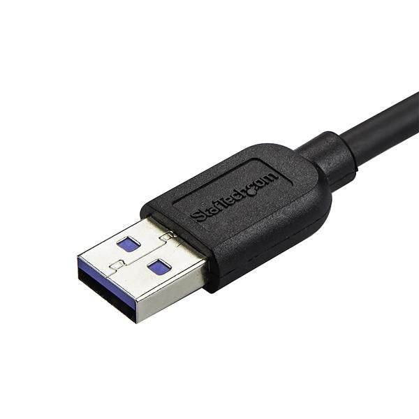 CABLE DELGADO 0.5M MICRO USB ADAP 3.0 ACODADO A IZQUIERDA A USB A .