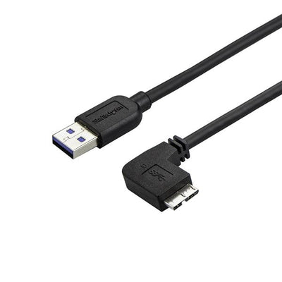 CABLE DELGADO 0.5M MICRO USB ADAP 3.0 ACODADO A LA DERECHA A USB A.