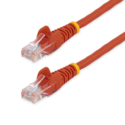 STARTECH CONSIG CABLE 1M ROJO RED 100MBPS CABL CAT5E ETHERNET RJ45 SNAGLESS