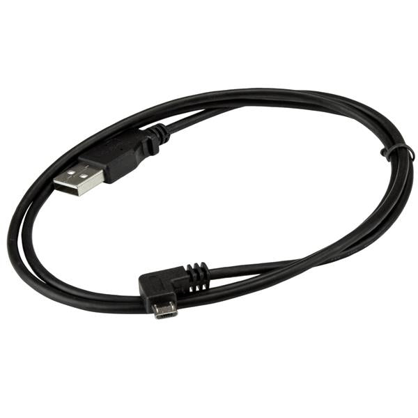 CABLE DE 1M MICRO USB CONECTOR ADAP ACODADO A LA DERECHA